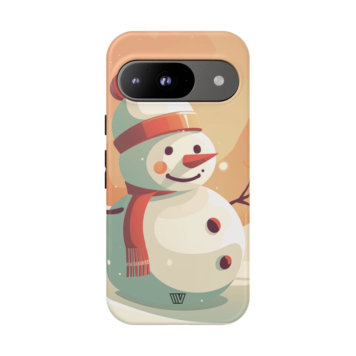 Tough Phone Case Impact Resistant Polycarbonate Dual-Layer SUNSET SNOWMAN
