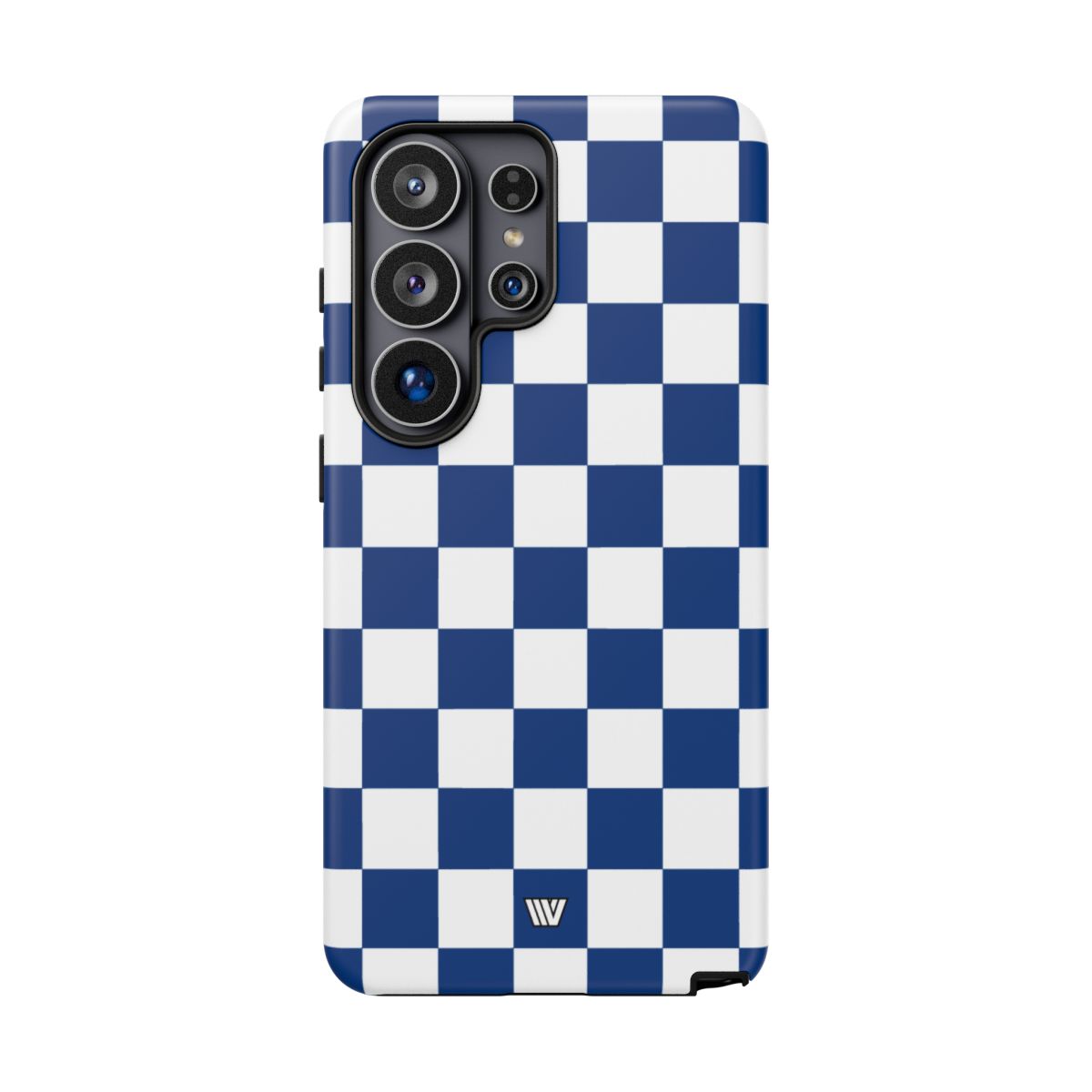 Blue White Checkerboard Tough Phone Case