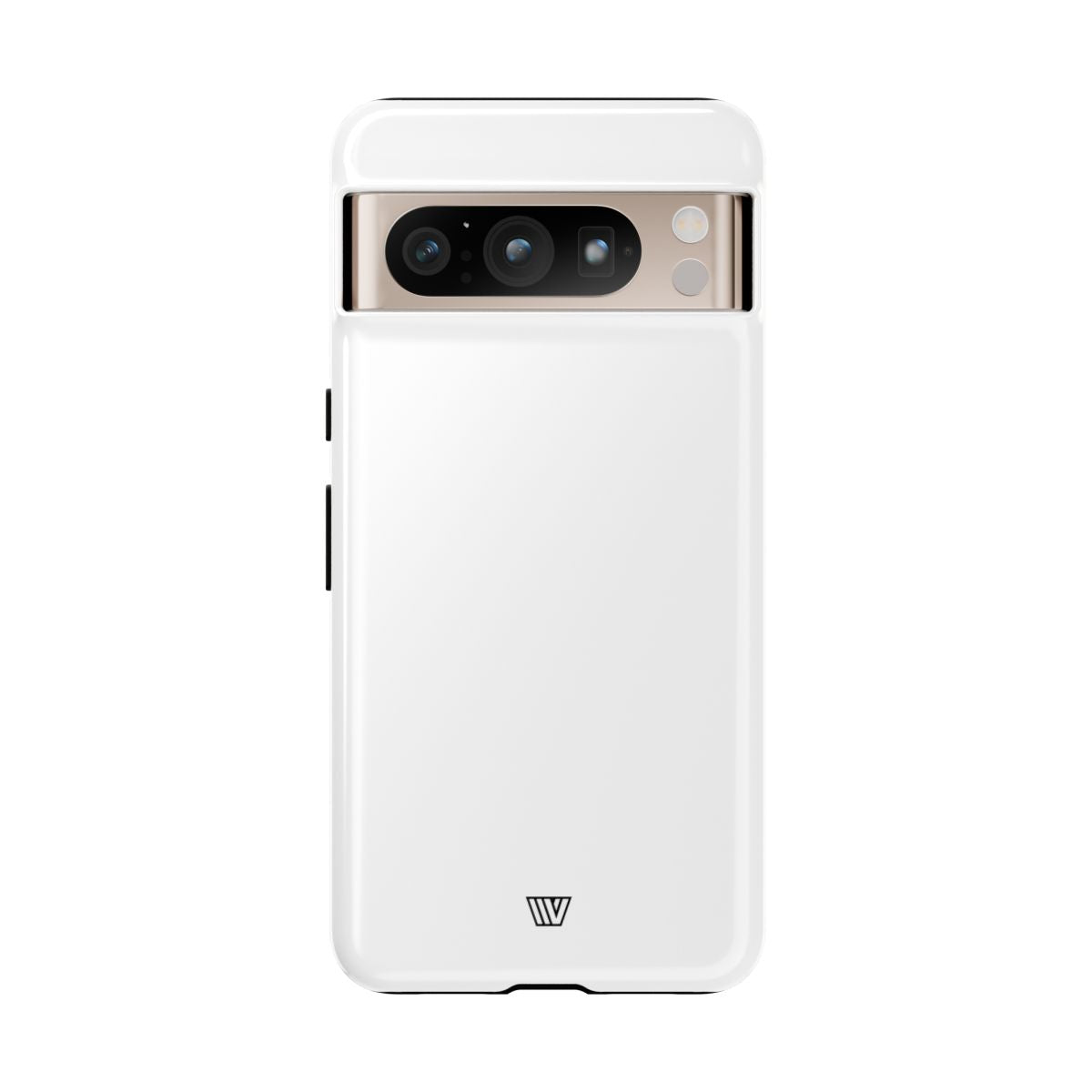 All White Tough Phone Case Protective Dual-Layer Polycarbonate Shell