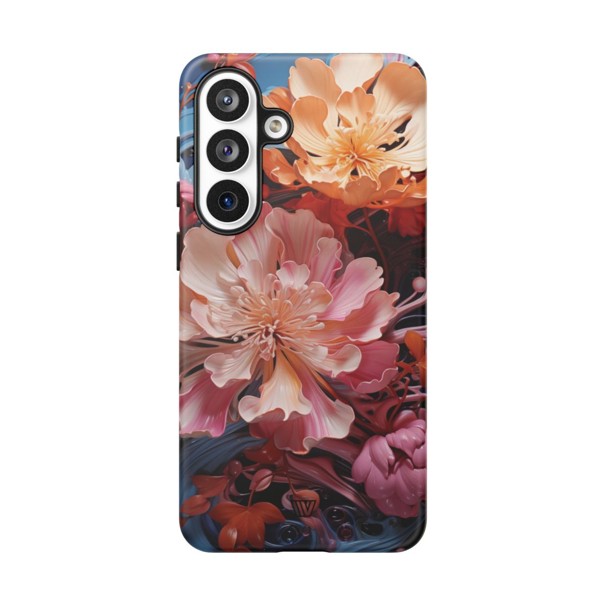 Paint Swirl Flowers Tough Phone Case