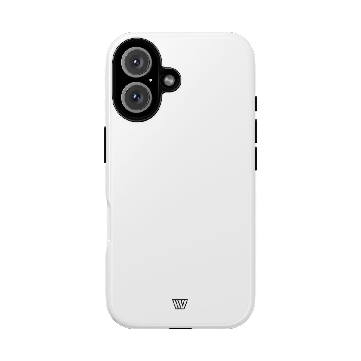 All White Tough Phone Case Protective Dual-Layer Polycarbonate Shell