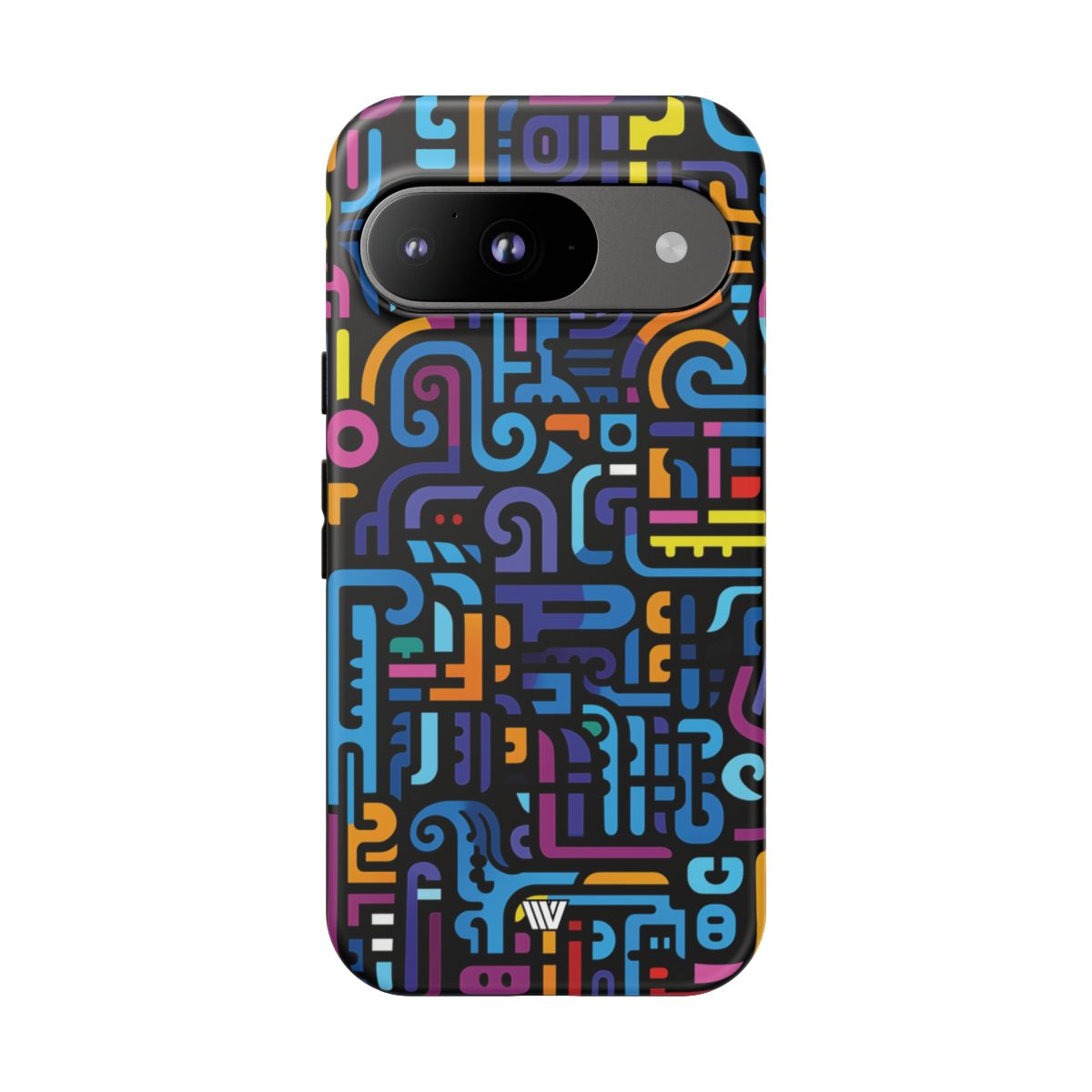 Tough Phone Case Dual-Layer Impact Resistant NEON GLYPHS