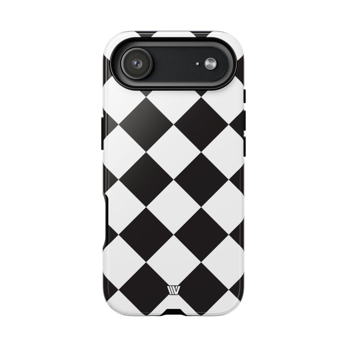 Black & White Diamond Tough Phone Case Dual-layer Protection