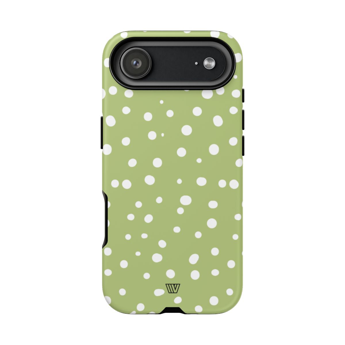 Tough Phone Case Dual-Layer Protection PALE OLIVE DOTS