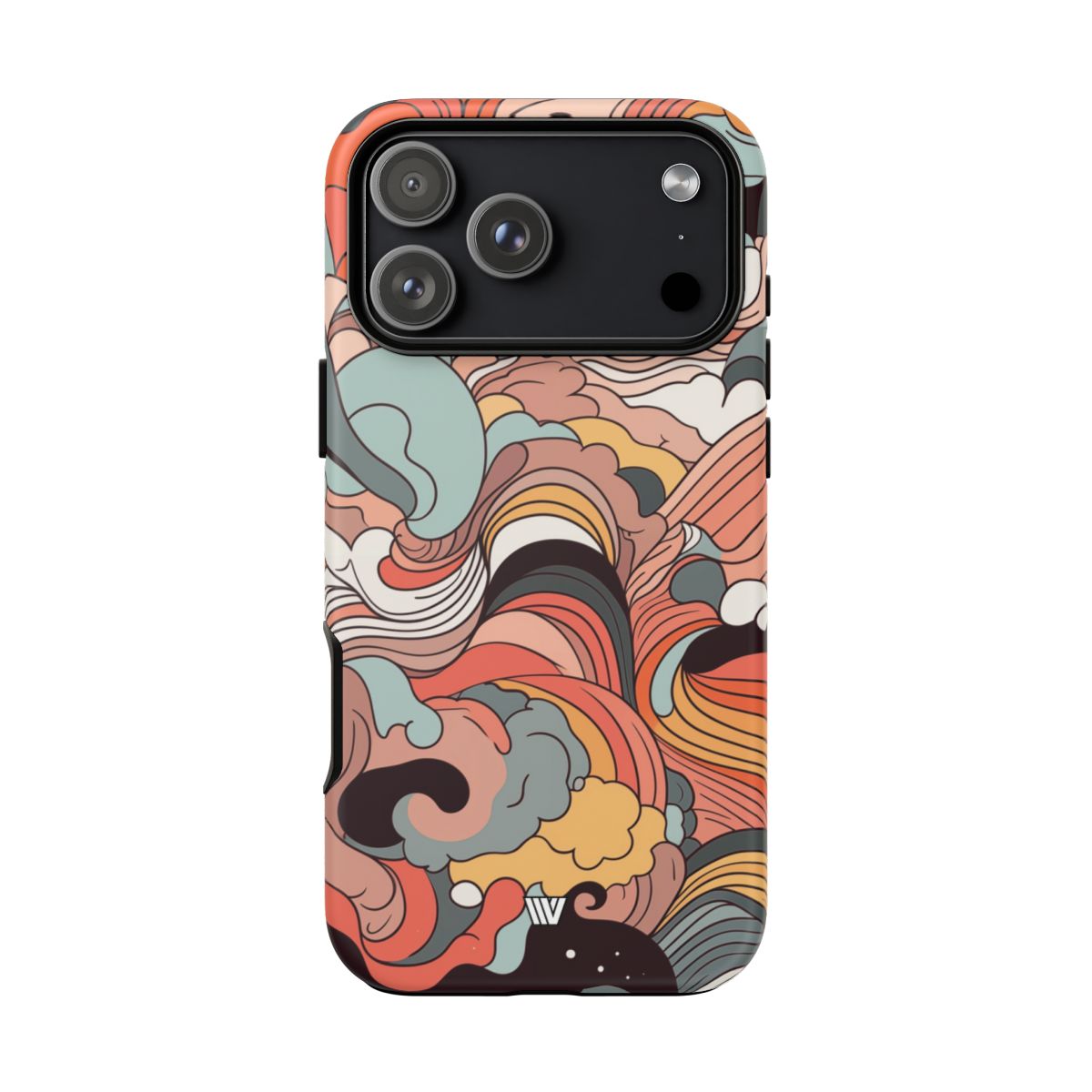 Abstract Doodle Clouds Tough Phone Case