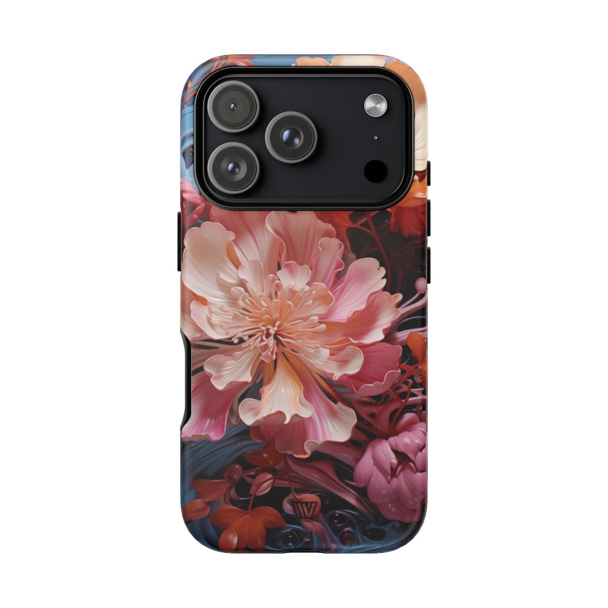 Paint Swirl Flowers Tough Phone Case