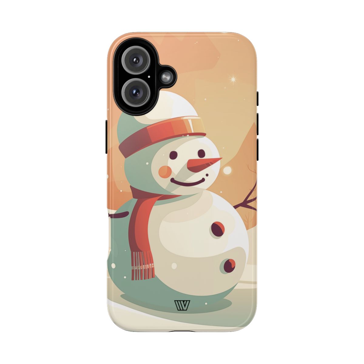 Tough Phone Case Impact Resistant Polycarbonate Dual-Layer SUNSET SNOWMAN