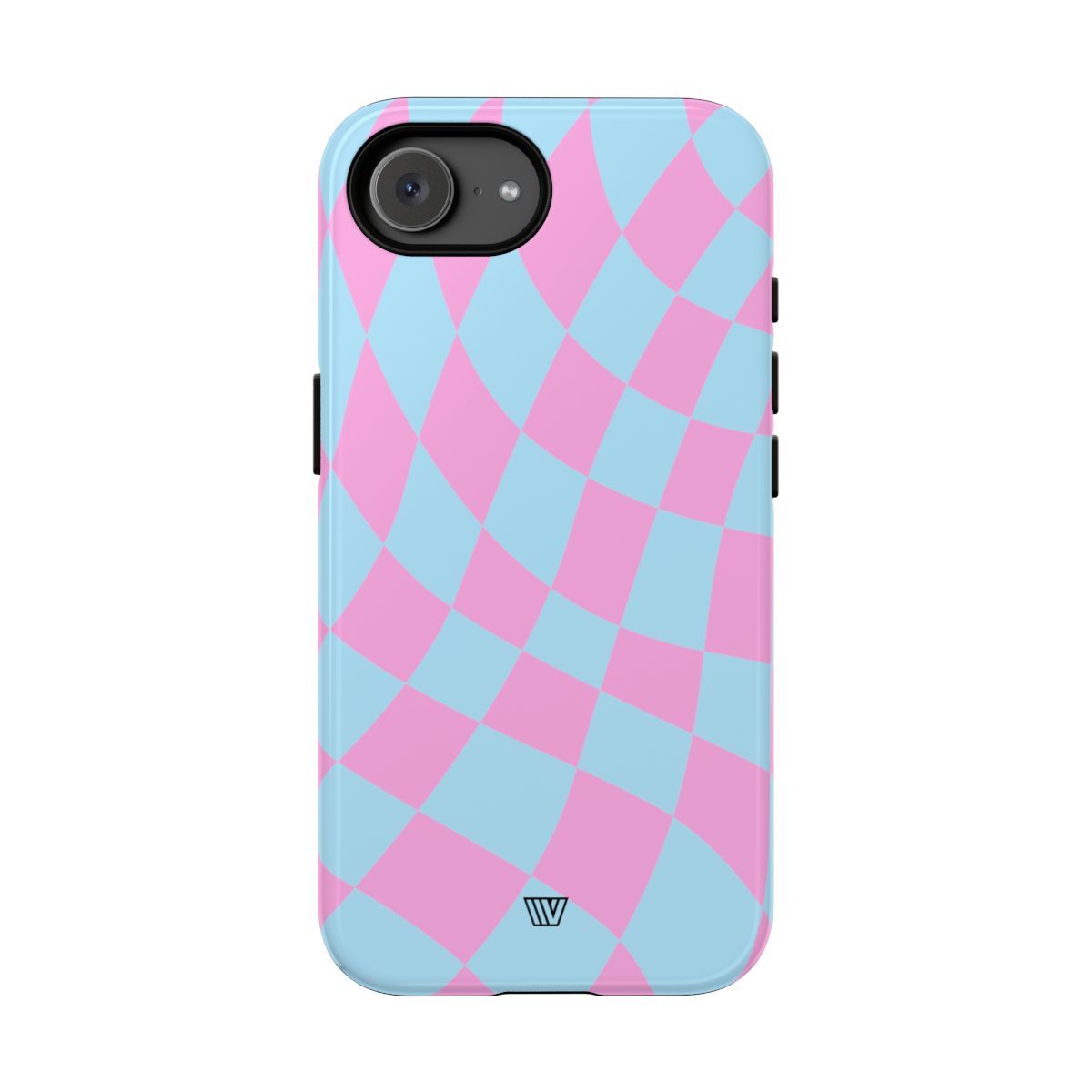 Blue Pink Curvy Checkerboard Tough Phone Case Trovvve