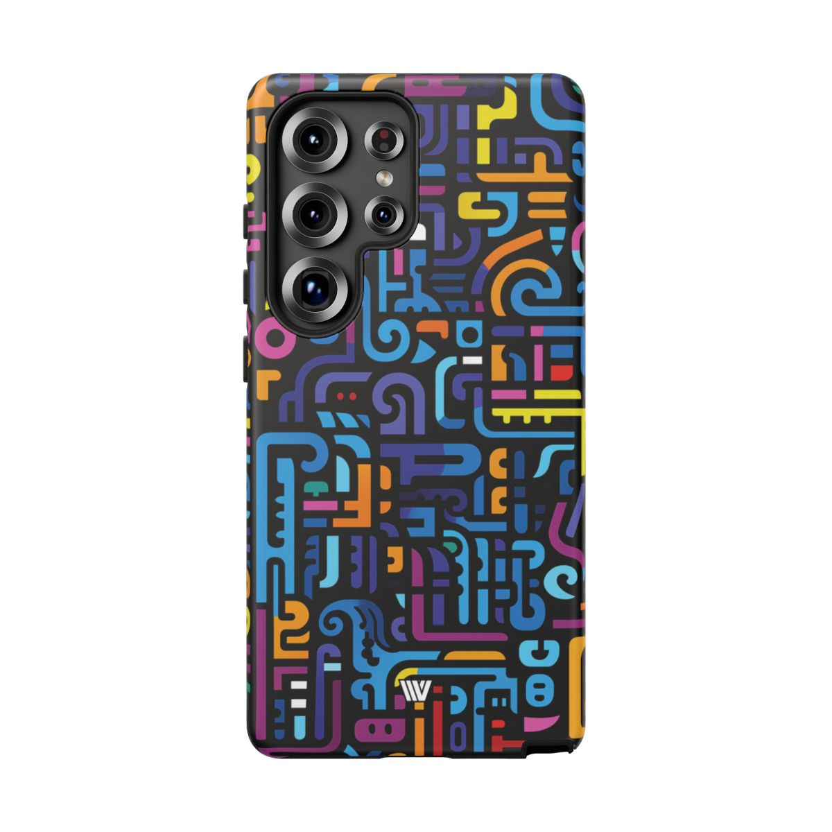 Tough Phone Case Dual-Layer Impact Resistant NEON GLYPHS
