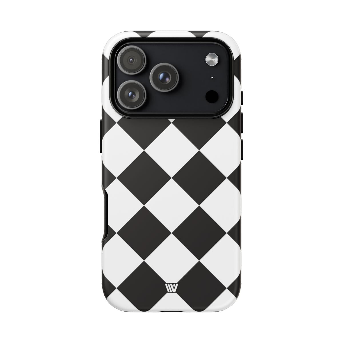 Black & White Diamond Tough Phone Case Dual-layer Protection