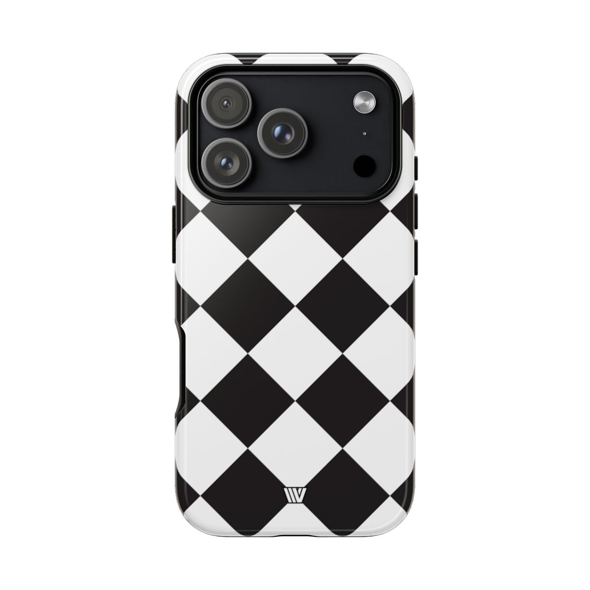 Black & White Diamond Tough Phone Case Dual-layer Protection