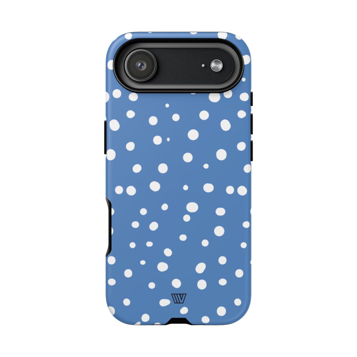 Dusty Blue Dots Tough Phone Case Dual-Layer Protection