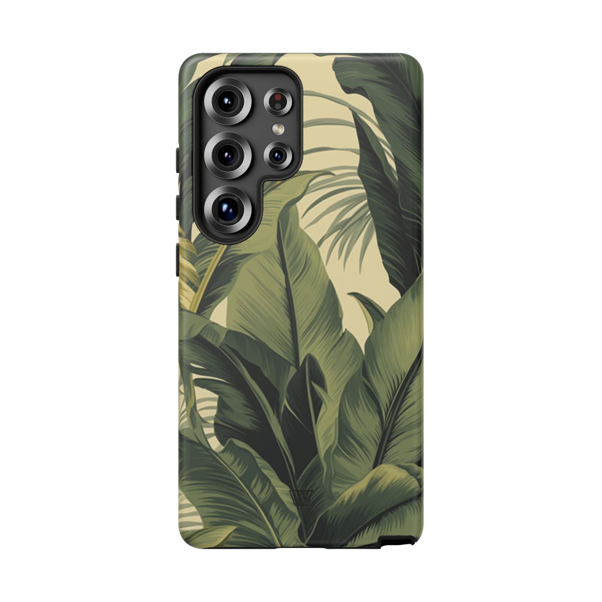 Tropical Leaves Tough Phone Case Dual-Layer Protection