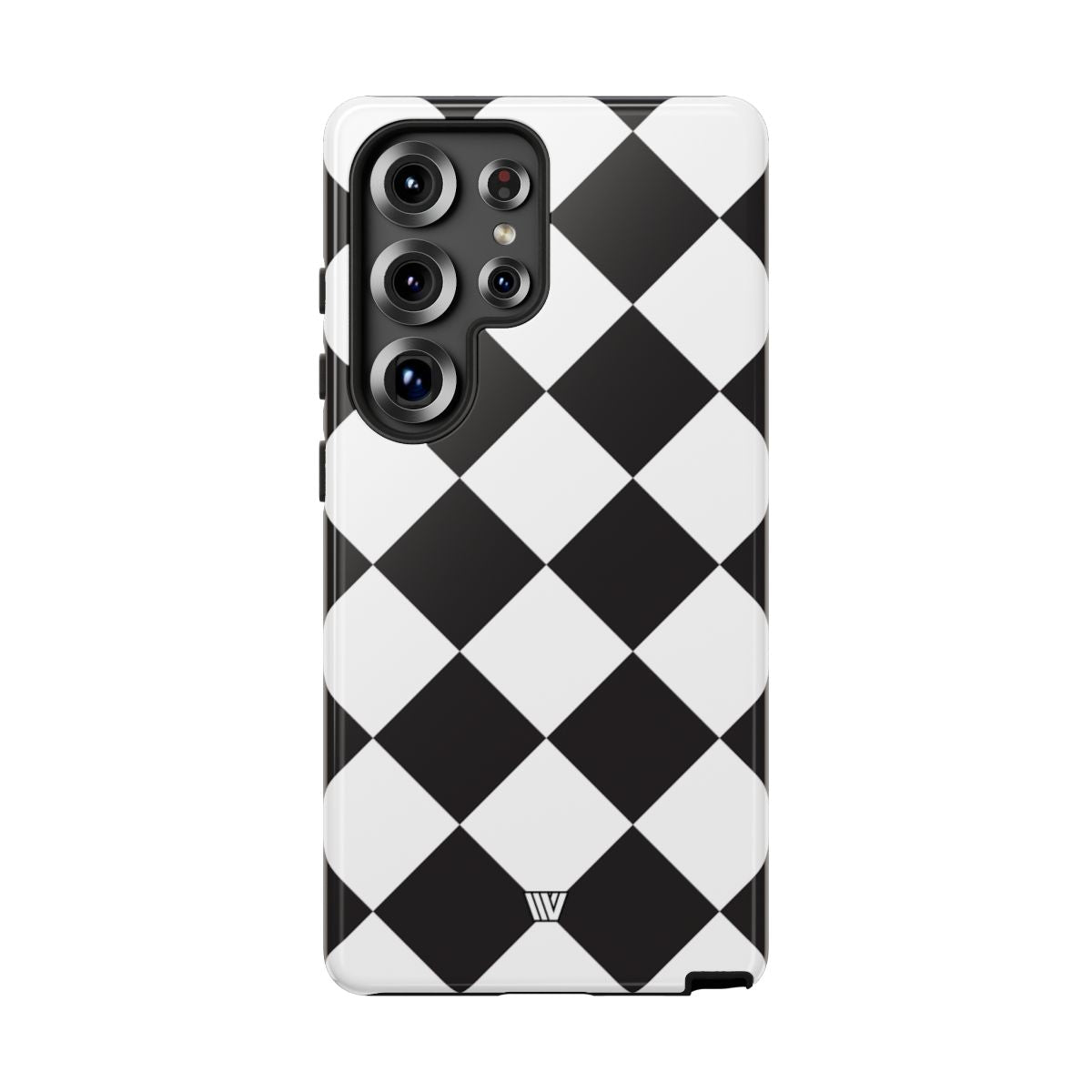 Black & White Diamond Tough Phone Case Dual-layer Protection