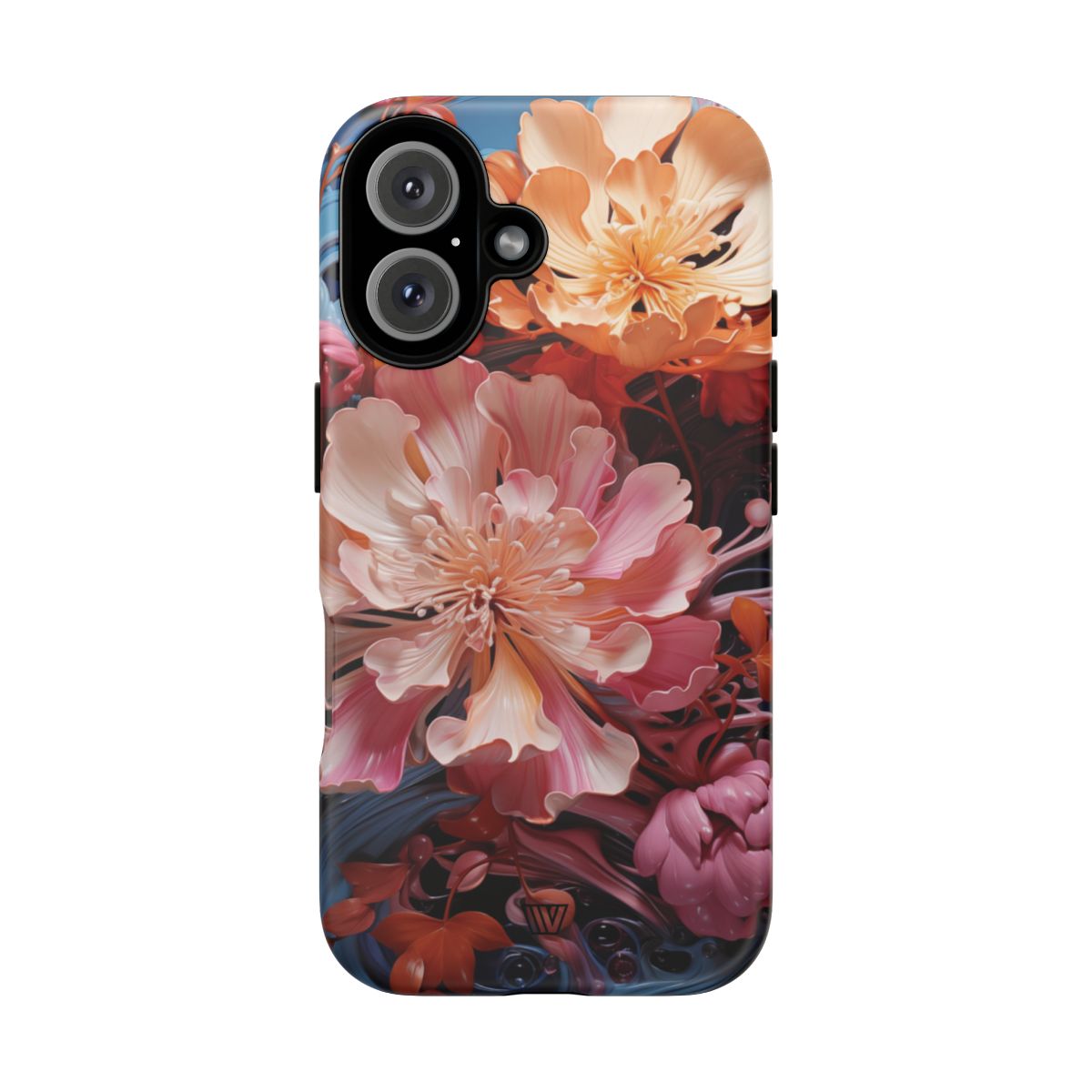 Paint Swirl Flowers Tough Phone Case