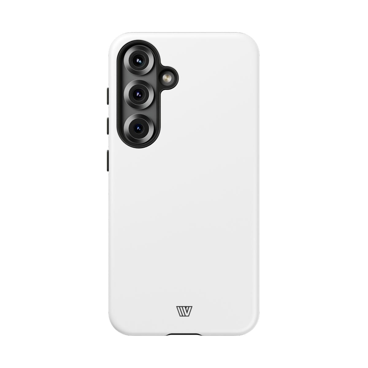All White Tough Phone Case Protective Dual-Layer Polycarbonate Shell