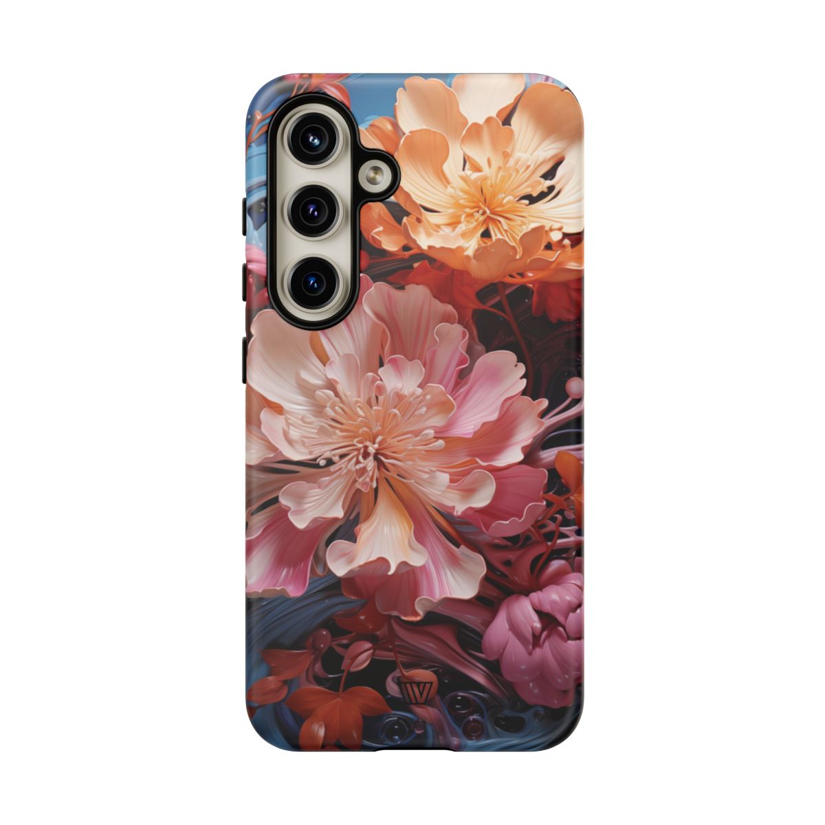 Paint Swirl Flowers Tough Phone Case