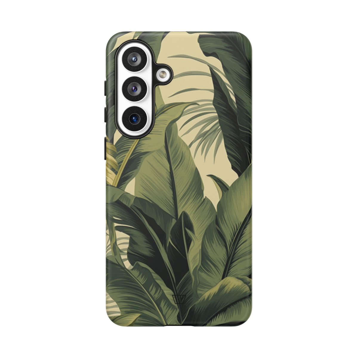 Tropical Leaves Tough Phone Case Dual-Layer Protection