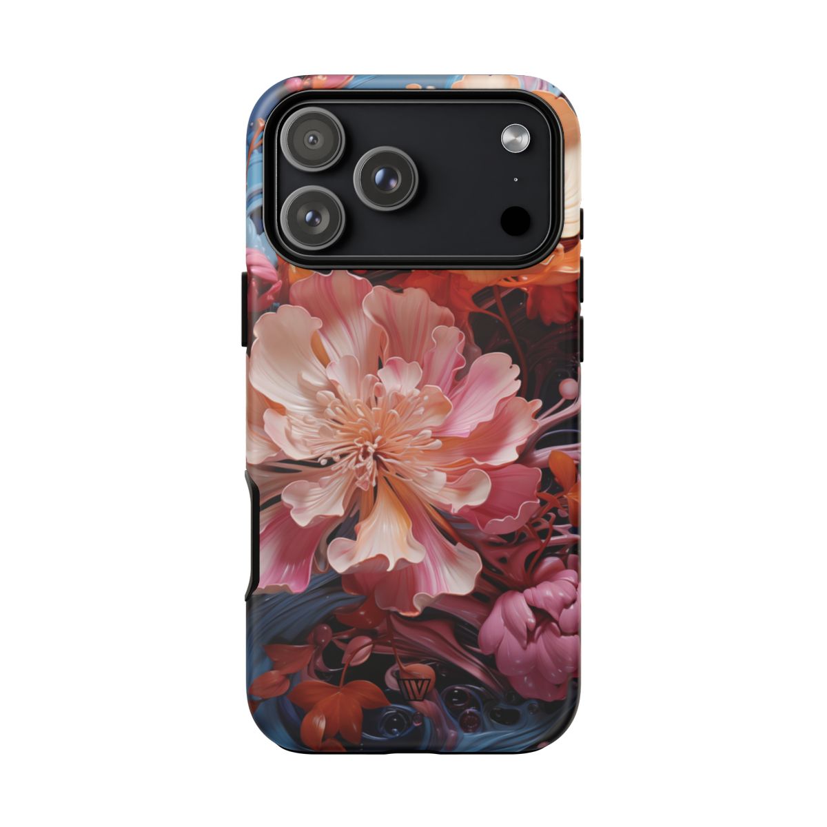 Paint Swirl Flowers Tough Phone Case