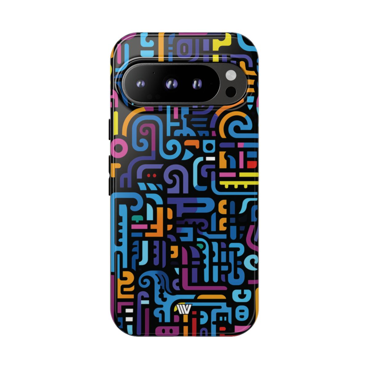 Tough Phone Case Dual-Layer Impact Resistant NEON GLYPHS