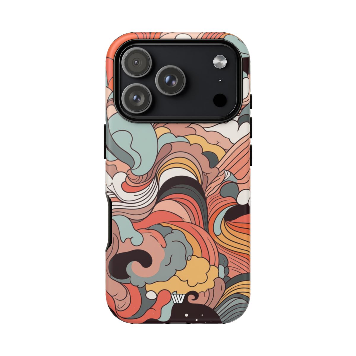 Abstract Doodle Clouds Tough Phone Case