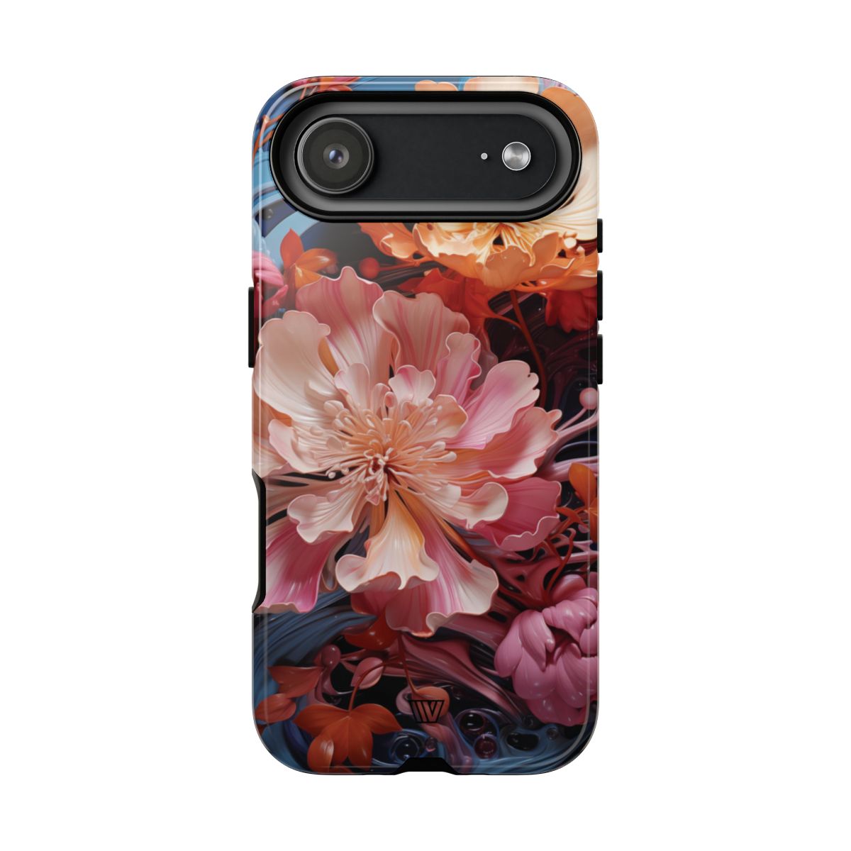 Paint Swirl Flowers Tough Phone Case