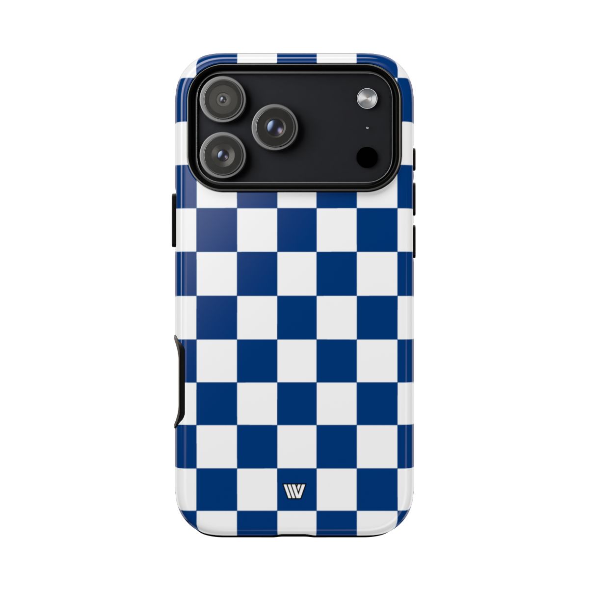 Blue White Checkerboard Tough Phone Case