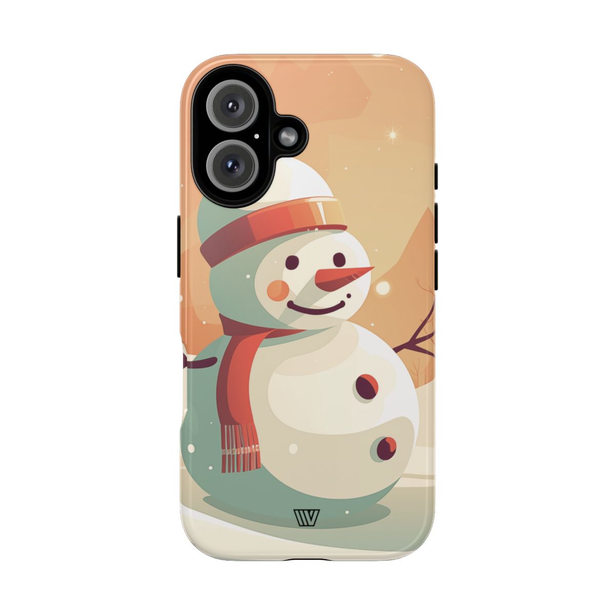 Tough Phone Case Impact Resistant Polycarbonate Dual-Layer SUNSET SNOWMAN