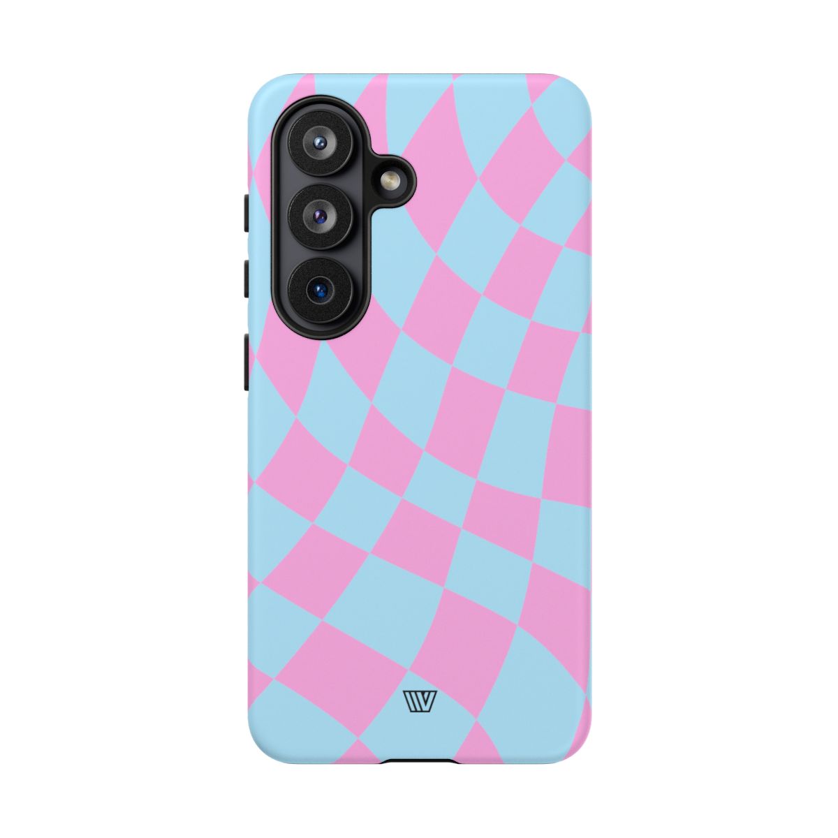 Blue Pink Curvy Checkerboard Tough Phone Case Trovvve