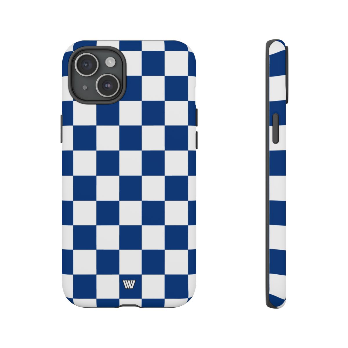 Blue White Checkerboard Tough Phone Case