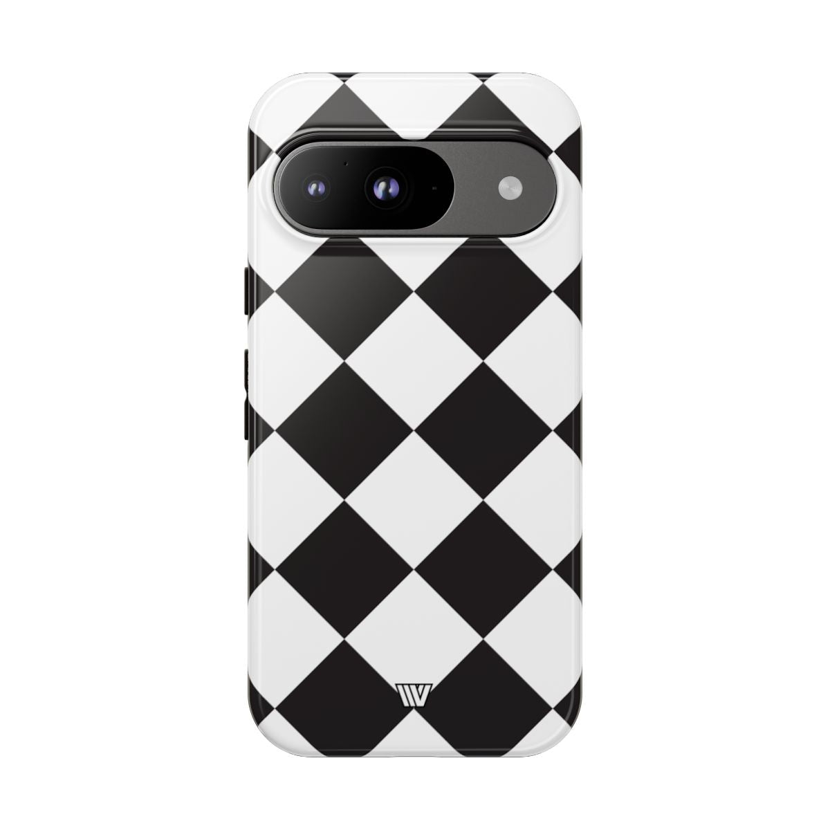 Black & White Diamond Tough Phone Case Dual-layer Protection