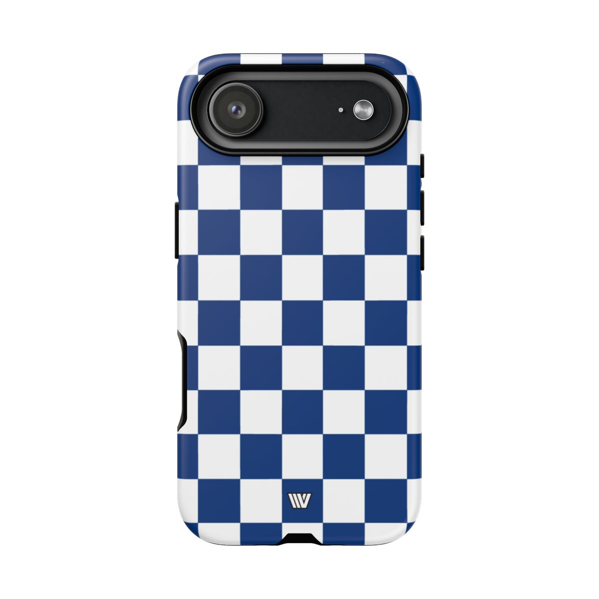Blue White Checkerboard Tough Phone Case
