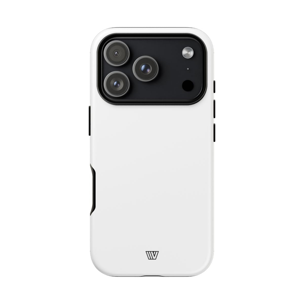 All White Tough Phone Case Protective Dual-Layer Polycarbonate Shell