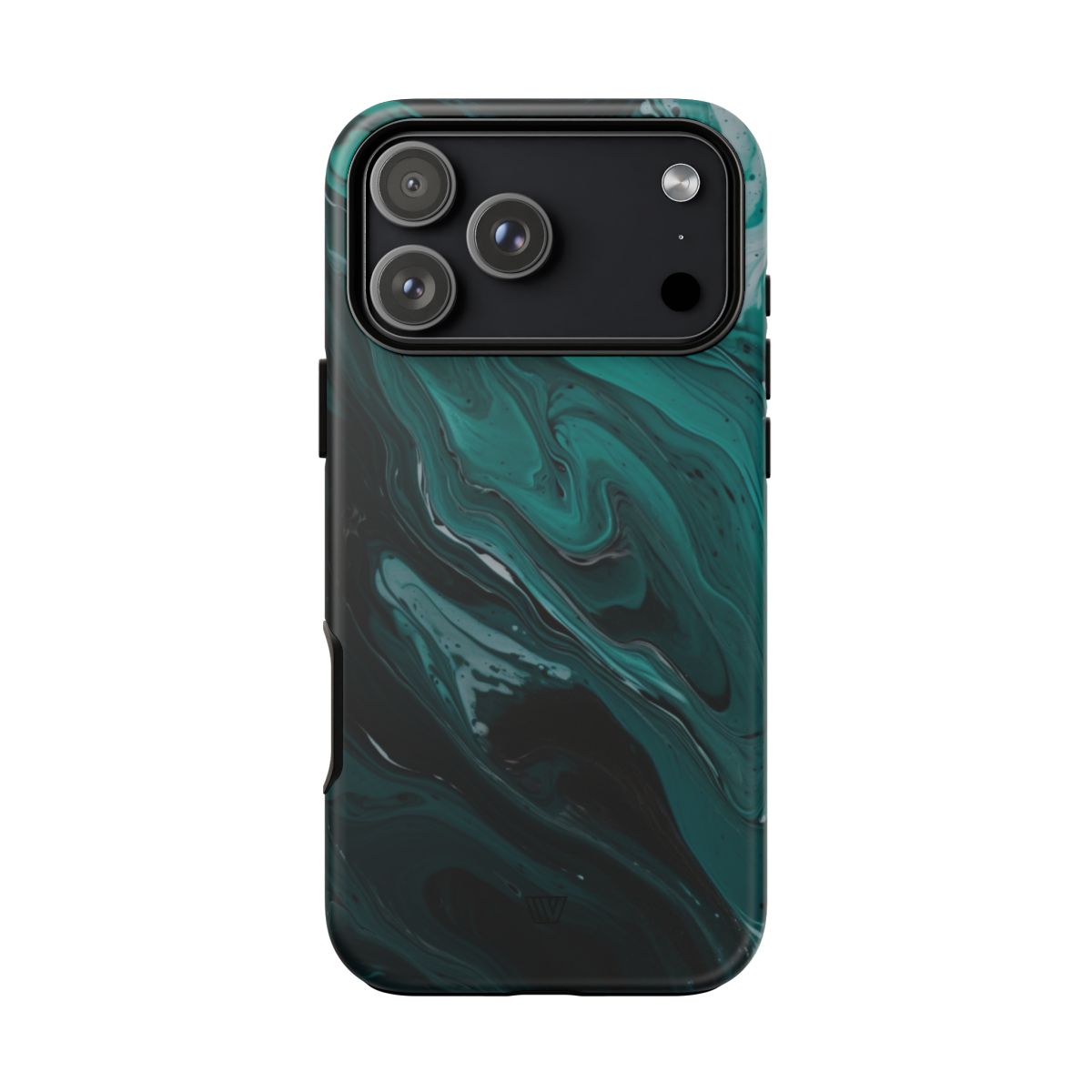 Teal Paint Swirl Tough Phone Case