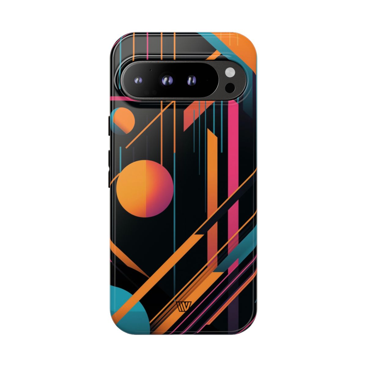 Tough Phone Case Dual-Layer Impact Resistant BOLD RETRO LINES