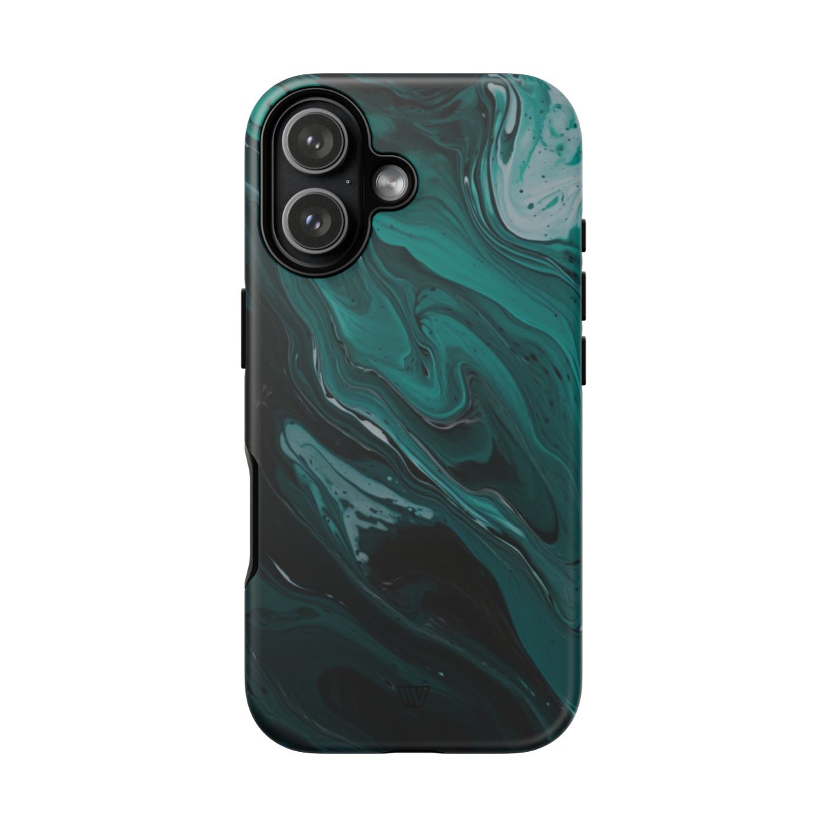 Teal Paint Swirl Tough Phone Case