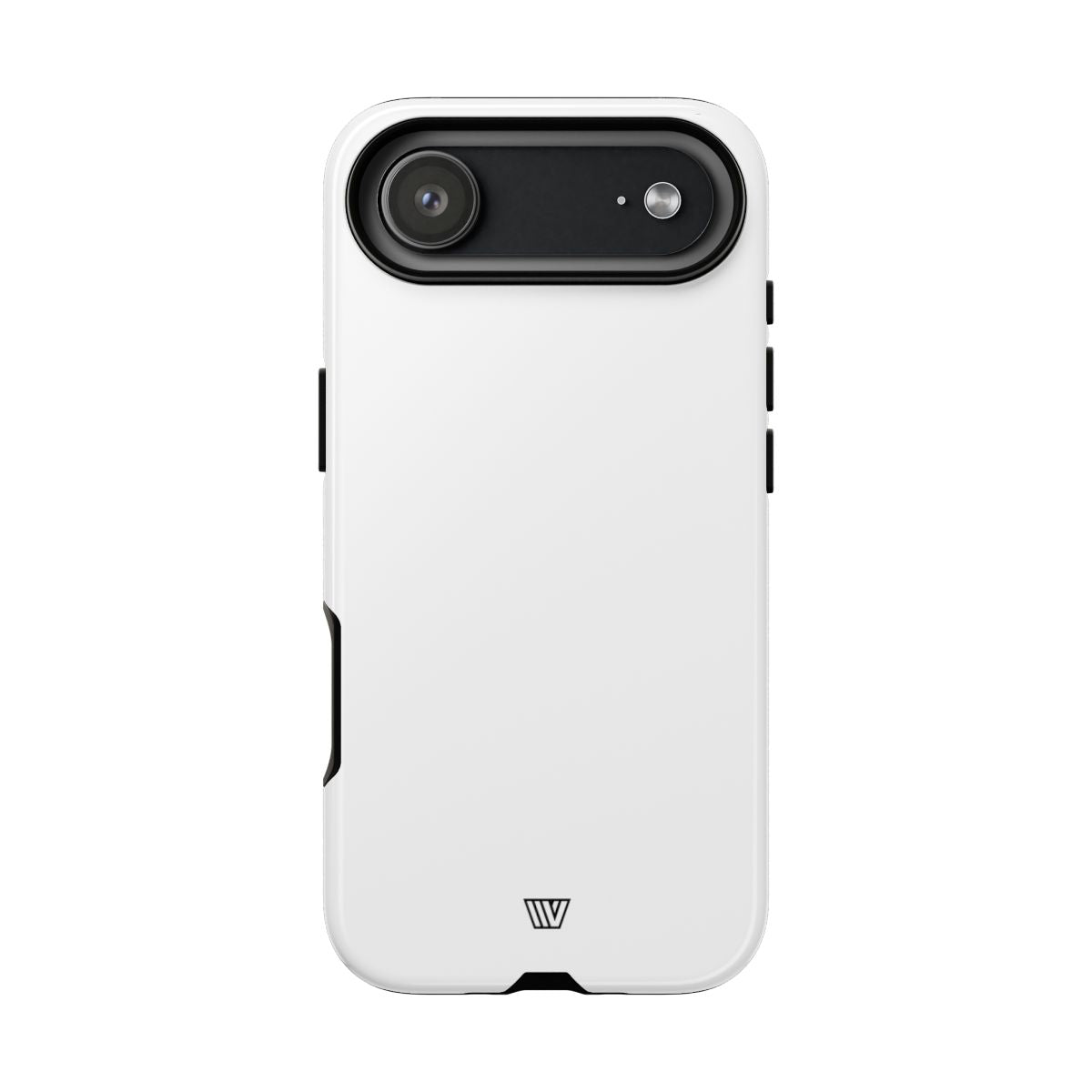 All White Tough Phone Case Protective Dual-Layer Polycarbonate Shell