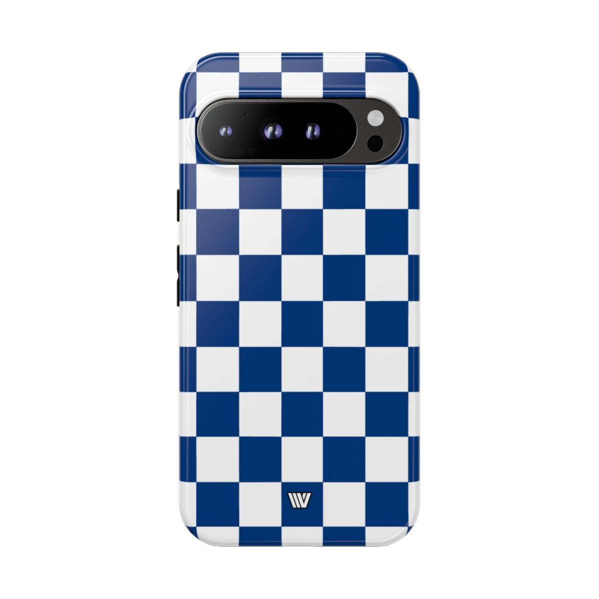 Blue White Checkerboard Tough Phone Case