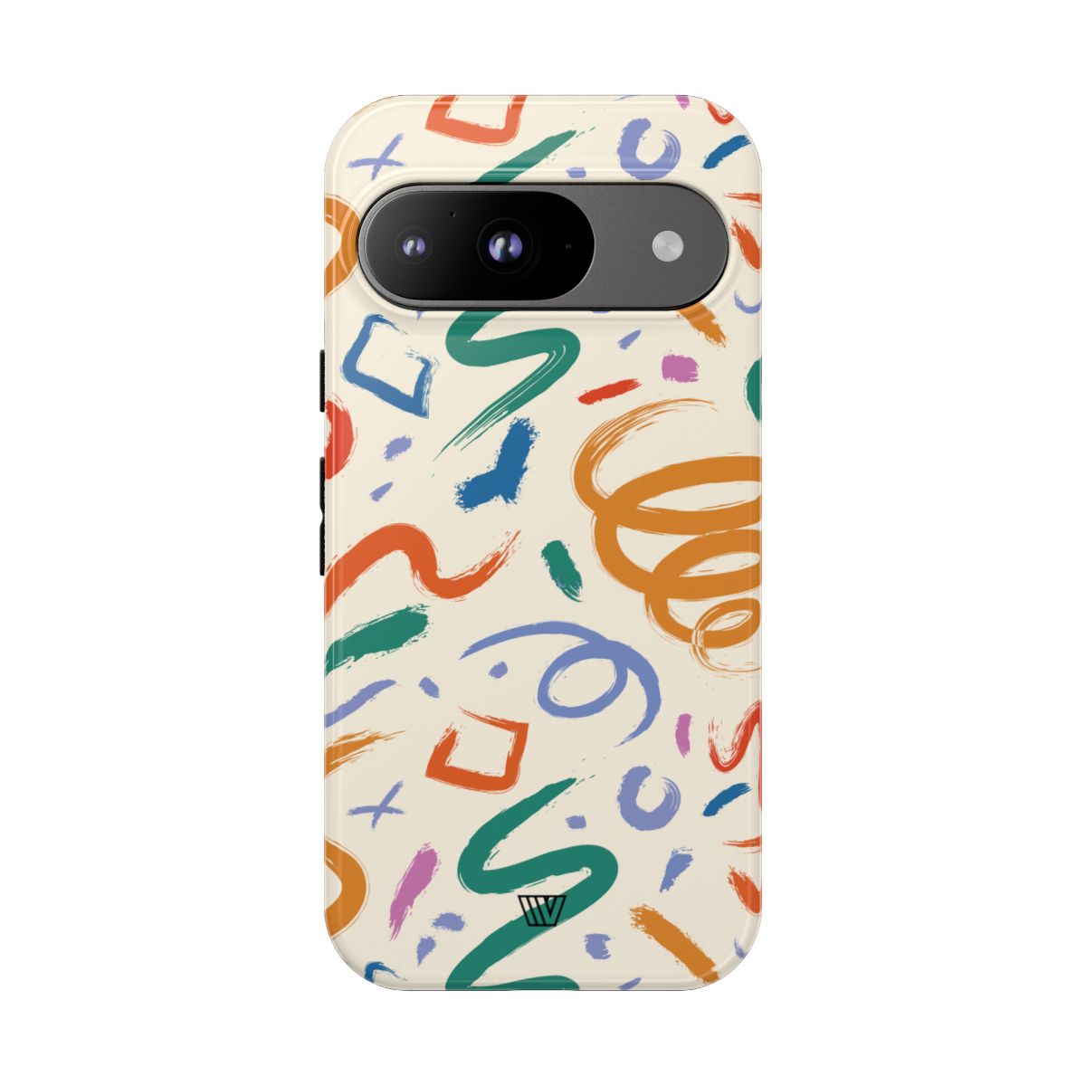 Doodle Brush Strokes Tough Phone Case