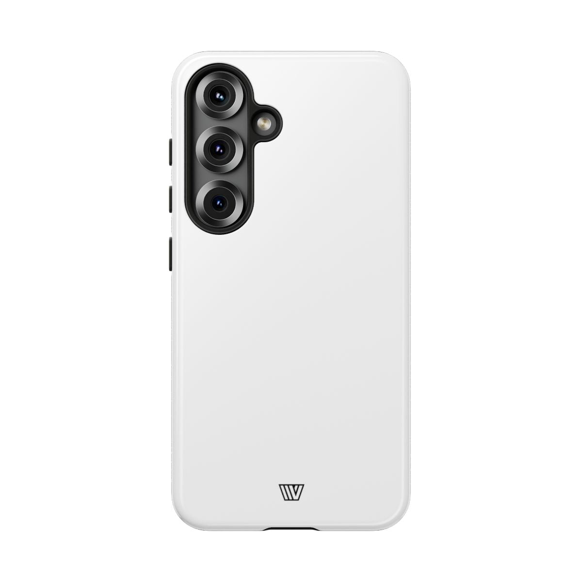 All White Tough Phone Case Protective Dual-Layer Polycarbonate Shell