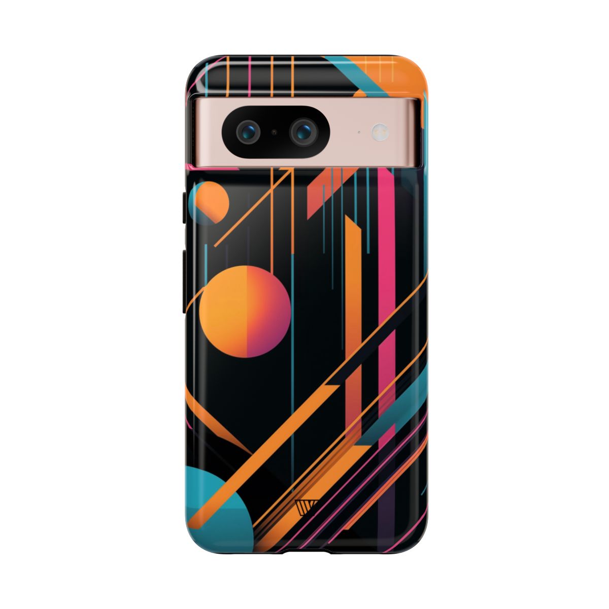 Tough Phone Case Dual-Layer Impact Resistant BOLD RETRO LINES