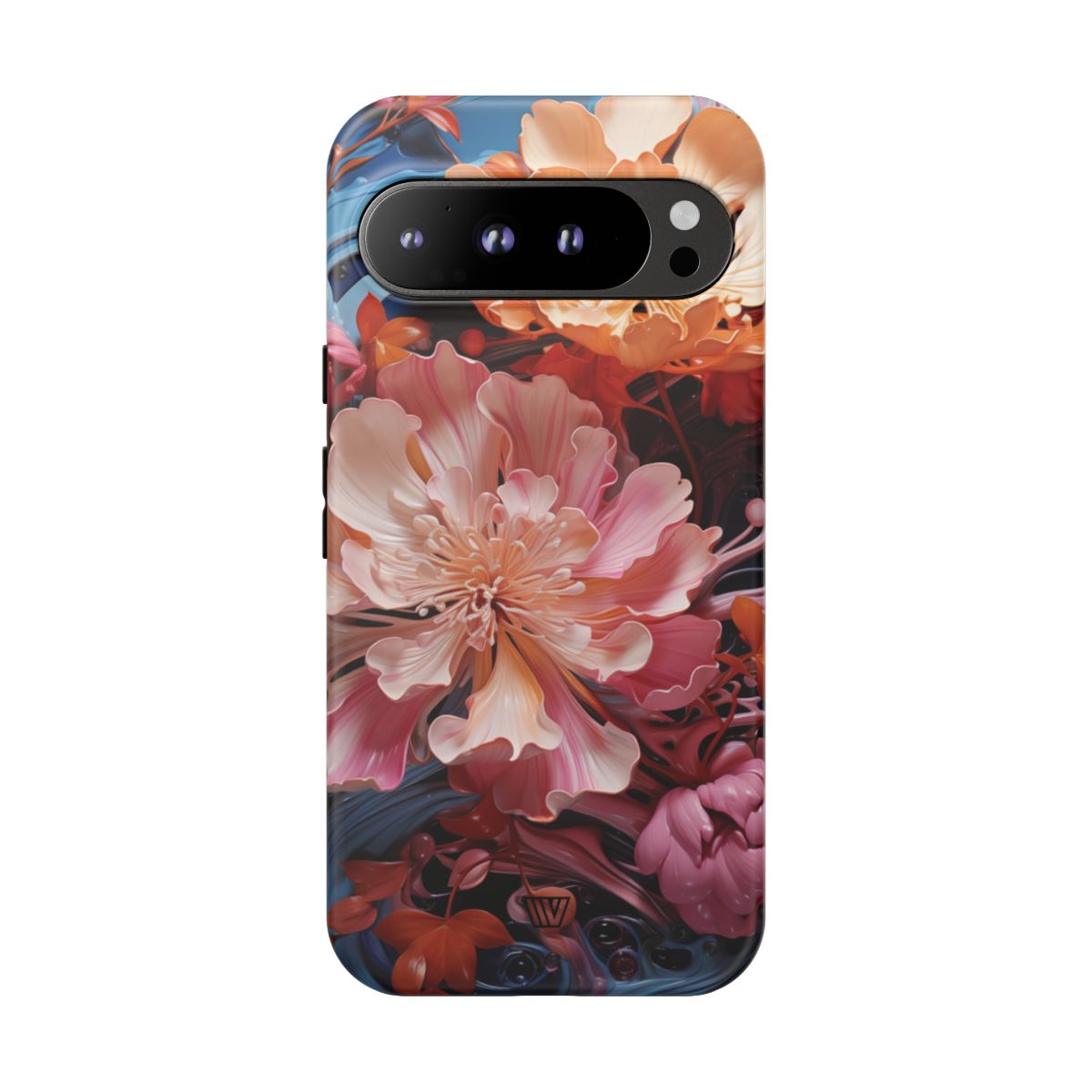 Paint Swirl Flowers Tough Phone Case