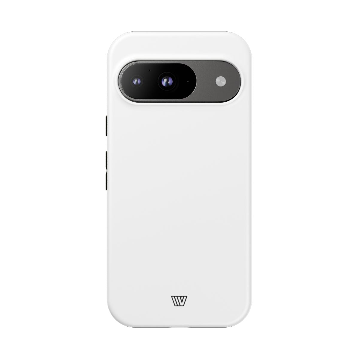 All White Tough Phone Case Protective Dual-Layer Polycarbonate Shell