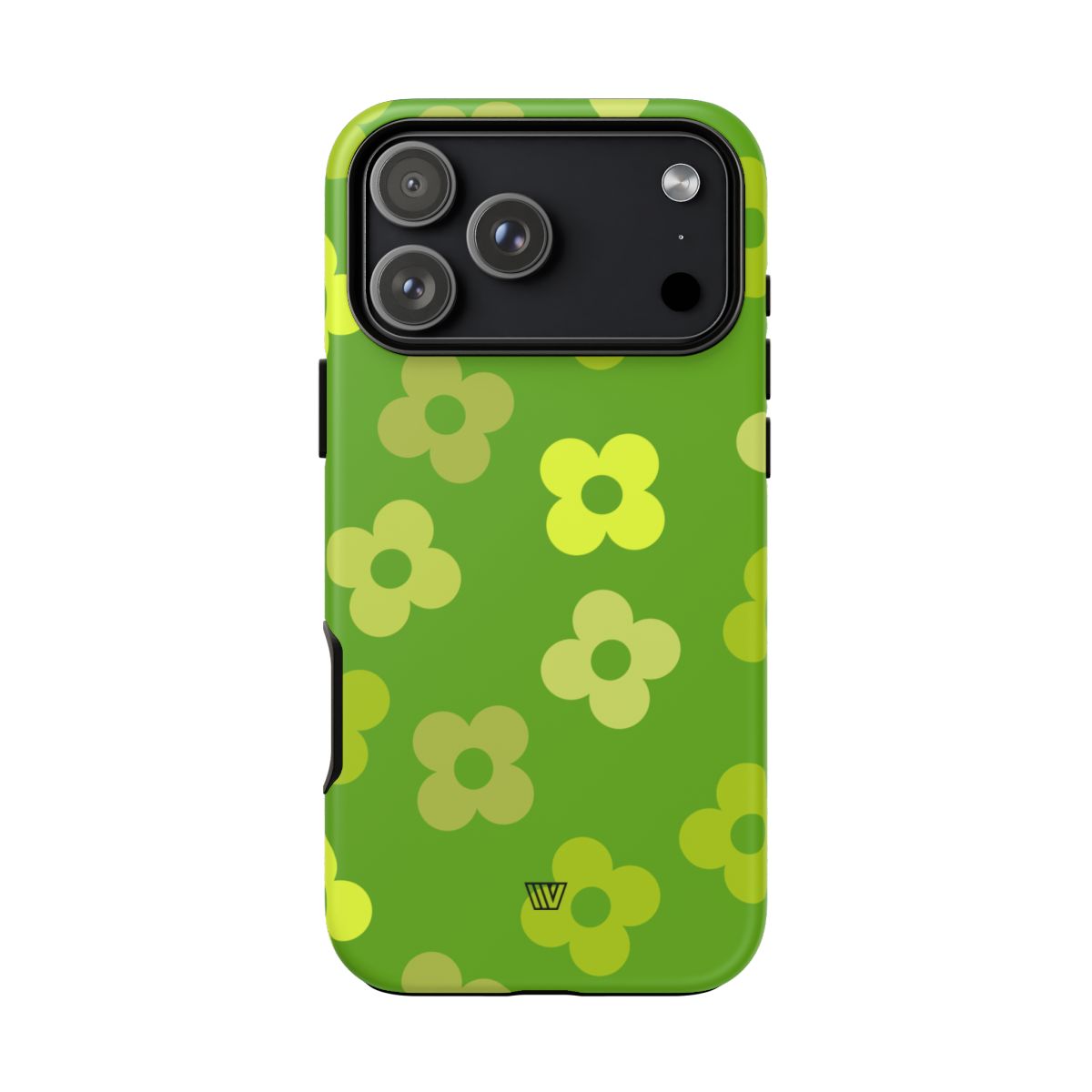 Green Retro Flowers Tough Phone Case