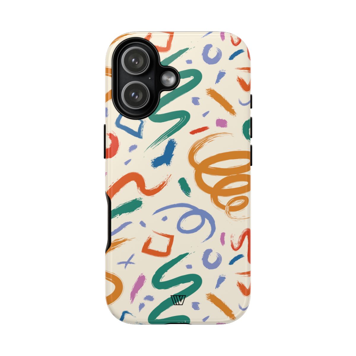 Doodle Brush Strokes Tough Phone Case