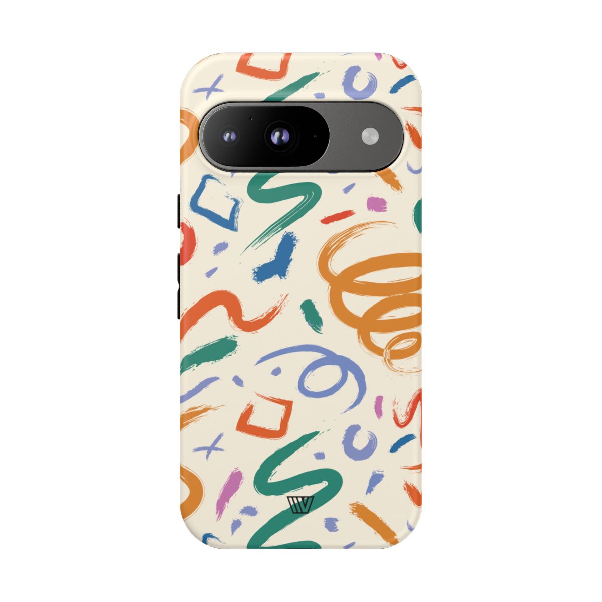 Doodle Brush Strokes Tough Phone Case