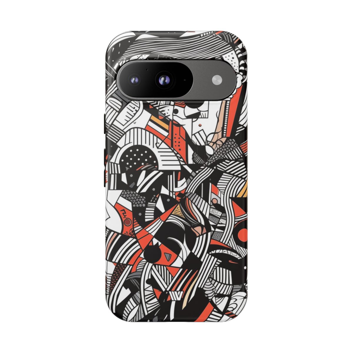 Abstract Doodle Tough Phone Case Dual-Layer Protection