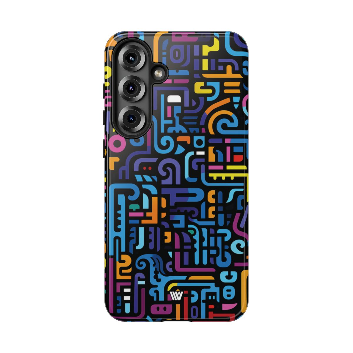 Tough Phone Case Dual-Layer Impact Resistant NEON GLYPHS