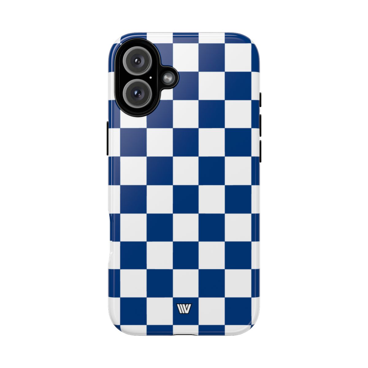 Blue White Checkerboard Tough Phone Case