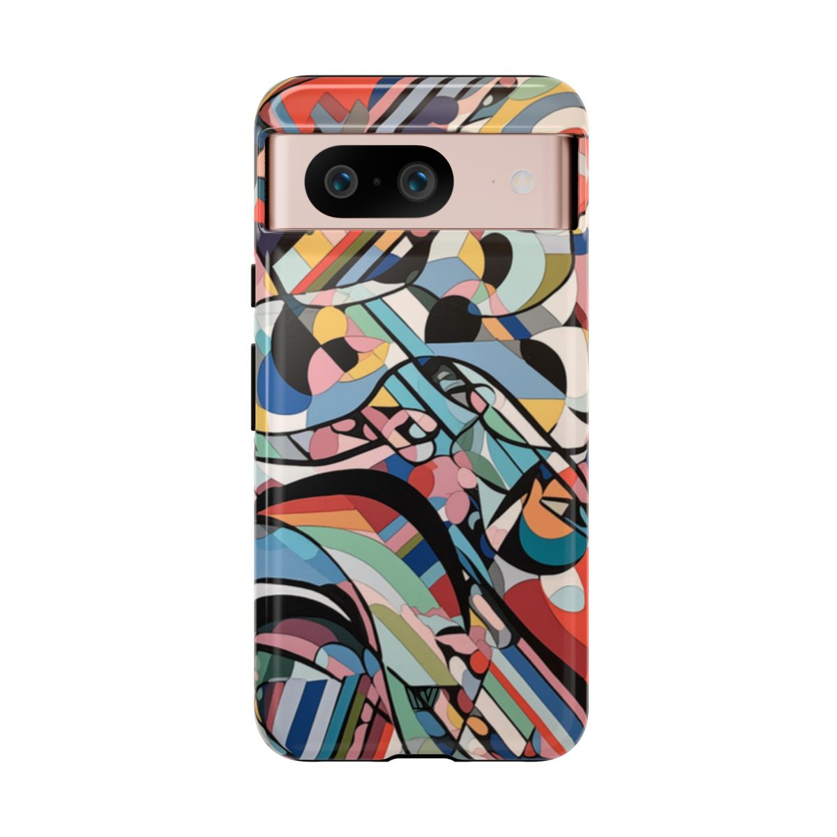 Abstract Mural Tough Phone Case Dual-Layer Protection